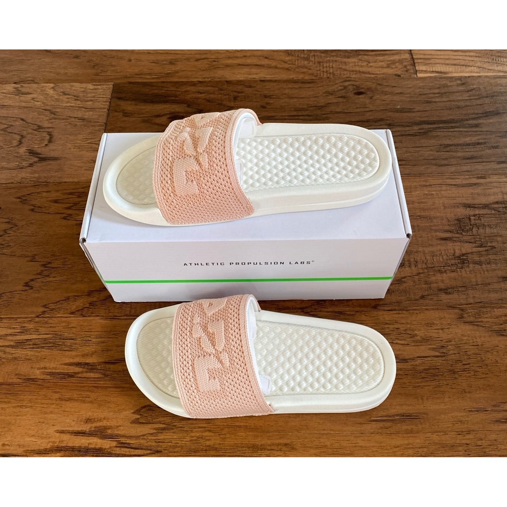 APL Athletic Propulsion Labs TechLoom Slide Ivory Blush Pink Sandals Womens 6